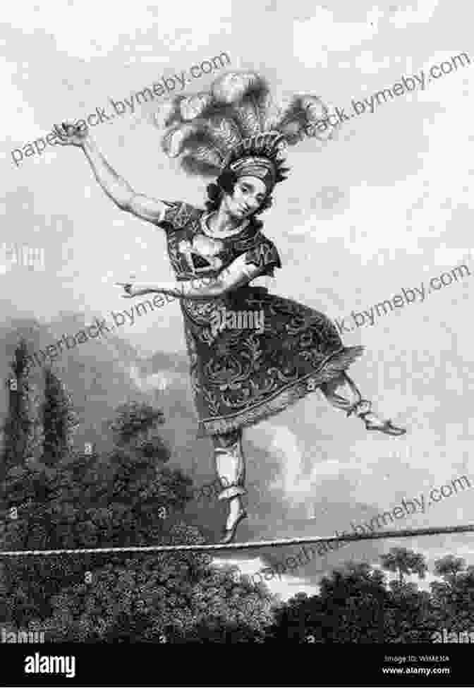 A Graceful Portrait Of Madame Saqui In A Flowing Dress, Poised On A Tightrope Madame Saqui: Revolutionary Rope Dancer