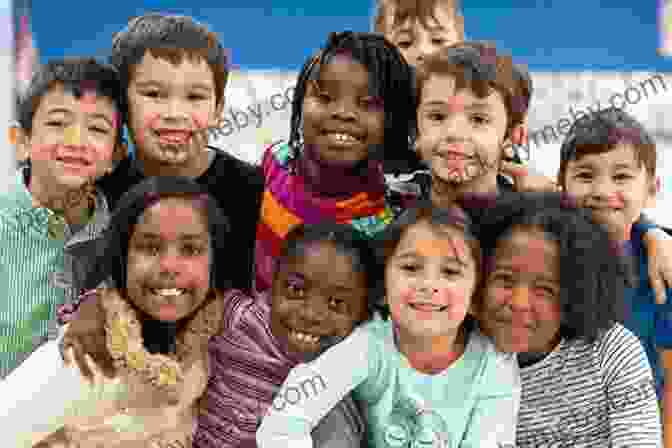 A Group Of Children From Different Races And Cultures, All Smiling And Holding Hands, Representing The Diverse Cast Of Characters In A Thing Called Zing: Your Alien Friend From Another Planet (A Children S/Middle Grade Adventure Book)