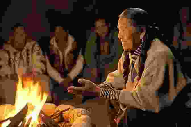 A Serene Illustration Of A Native American Elder Sharing Stories With Children. Tanglewood Tales For Girls And Boys Being A Second Wonder