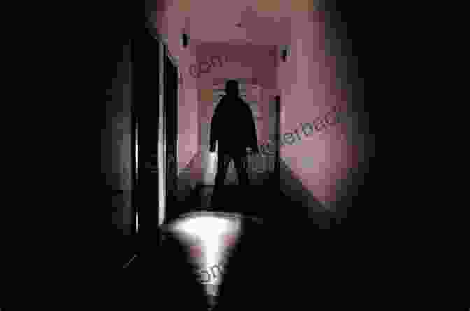 A Shadowy Figure Standing In A Dark Corridor, Eyes Glowing Eerily Ghosts Go Haunting