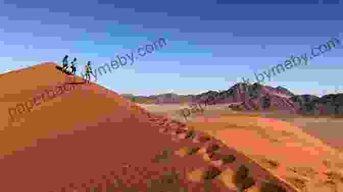 A Stunning Landscape Featuring Rolling Sand Dunes And A Majestic Elephant In Namibia Sands Of Silence: On Safari In Namibia