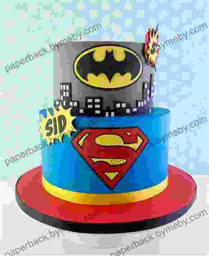 A Superhero Themed Birthday Cake With Colorful Fondant Decorations Of Batman, Superman, And Wonder Woman Best Cakes Birthday : Type Cake Different