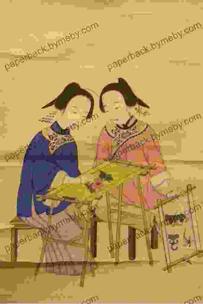 An Ancient Chinese Painting Depicting Women Embroidering With The Halfpat Technique Evolution Of A Chinese Halfpat