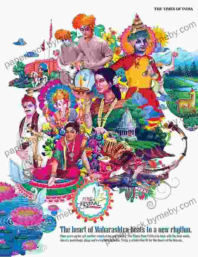 An Intricate Illustration Depicting A Traditional Indian Festival, Featuring Vibrant Colors And Intricate Designs. Custom And Myth: New Illustrated With Classic Illustrations