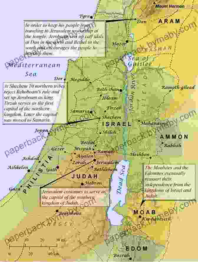 Ancient Map Of Israel And Surrounding Regions History Of The Jews (Volume 1 Of 6)