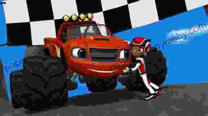 Blaze And AJ Hugging Ready To Race (Blaze And The Monster Machines)