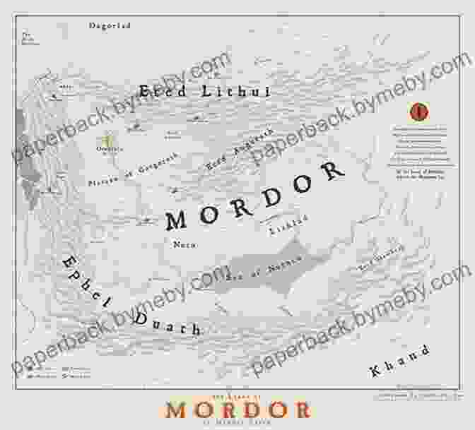 Book Cover Of 'Short Breaks In Mordor' Featuring A Map Of Mordor And Enigmatic Characters Short Breaks In Mordor: Dawns And Departures Of A Scribbler S Life