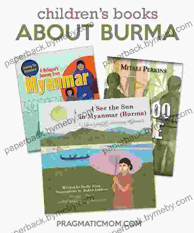 Burmese Children's Favorite Stories Book Cover Featuring Colorful Illustrations Of Mythical Creatures And Children. Burmese Children S Favorite Stories: Fables Myths And Fairy Tales (Favorite Children S Stories)