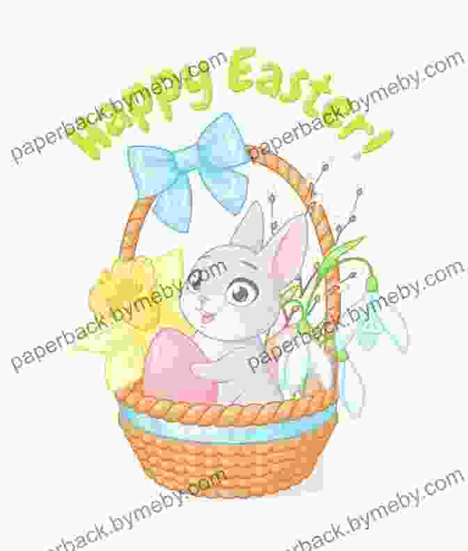 Easter On The Farm Book Cover Featuring A Cute Easter Bunny Holding A Basket Of Colorful Eggs Easter On The Farm: An Easter Bunny Story