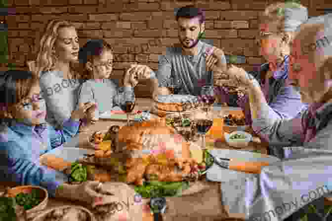 Family Sitting Around A Thanksgiving Table, Holding Hands And Giving Thanks Turkey Free Thanksgiving (Thanksgiving For Children 1)