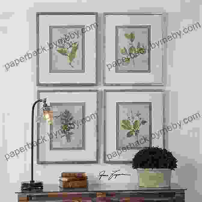 Framed Watercolor Botanicals Adorning A Wall Watercolor Botanicals: 20 Prints To Paint And Frame