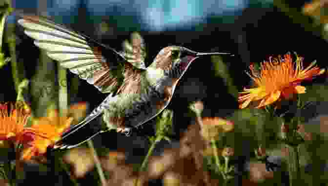 Hummingbird Hovering Near A Flower, Showcasing Its Iridescent Plumage The Hidden Lives Of Owls: The Science And Spirit Of Nature S Most Elusive Birds