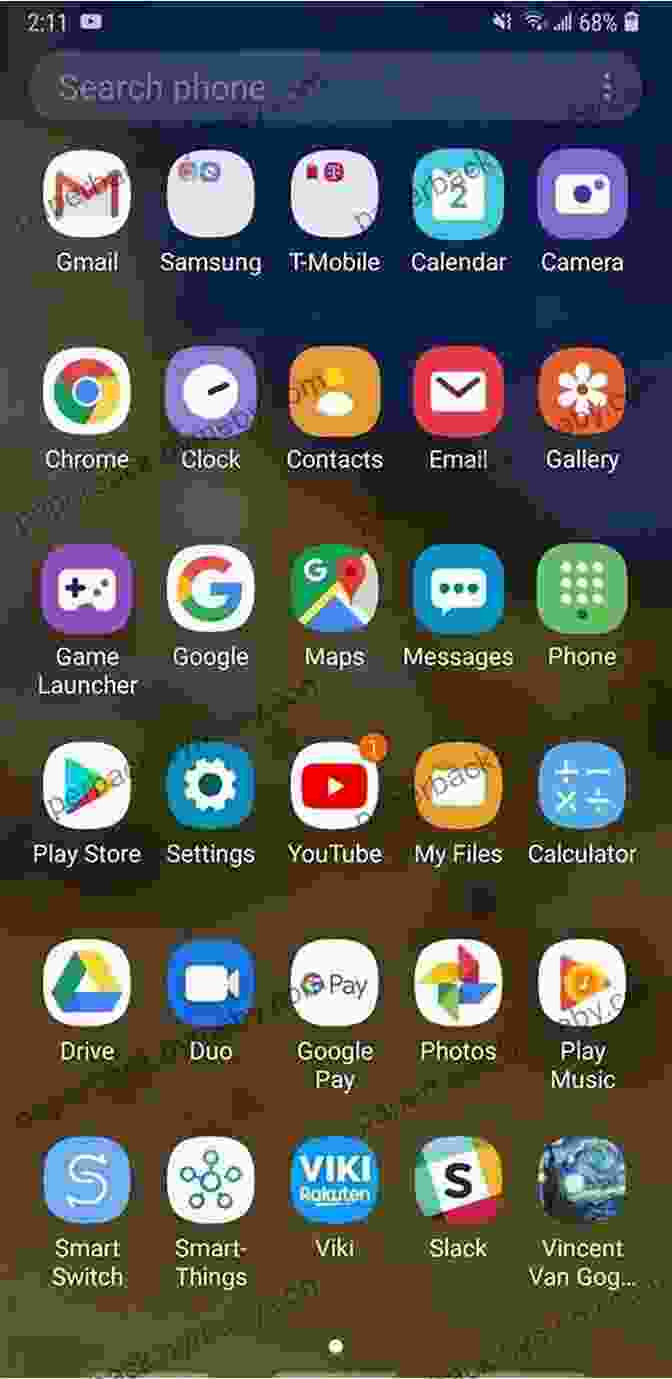 Image Of An Android Smartphone With Various App Icons On The Screen Android Programming For Beginners: Build In Depth Full Featured Android Apps Starting From Zero Programming Experience 3rd Edition