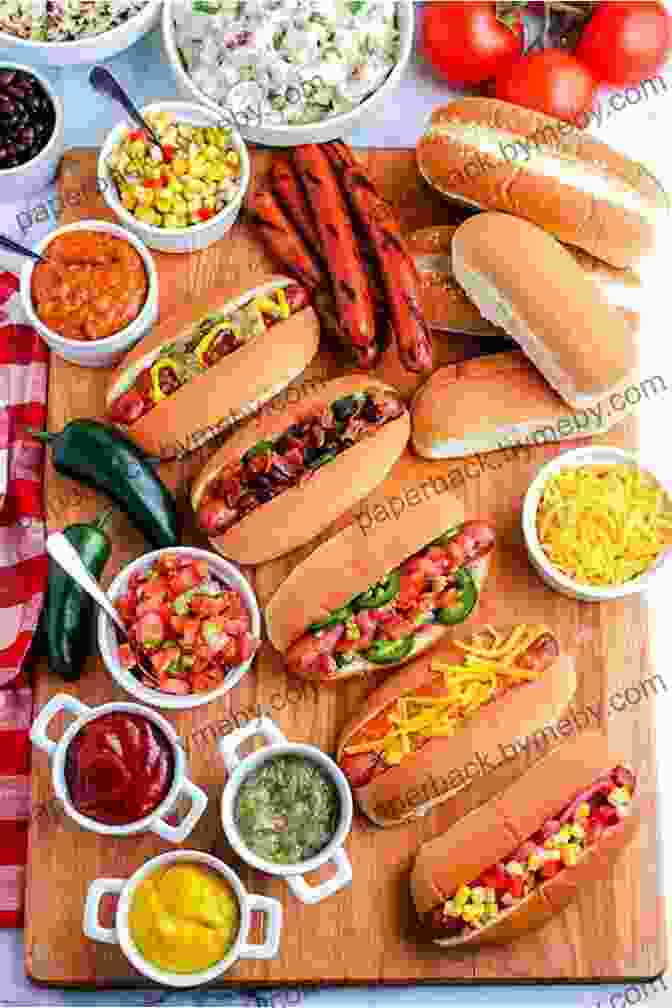 Juicy Hot Dog With All The Fixings Ballpark Cookbook The American League: Recipes Inspired By Baseball Stadium Foods (Ballpark Cookbooks)