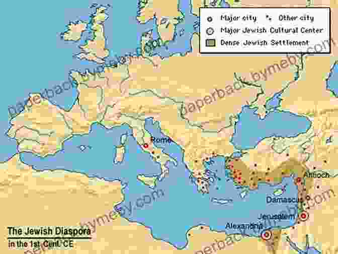 Map Showing The Jewish Diaspora In The Ancient World History Of The Jews (Volume 1 Of 6)