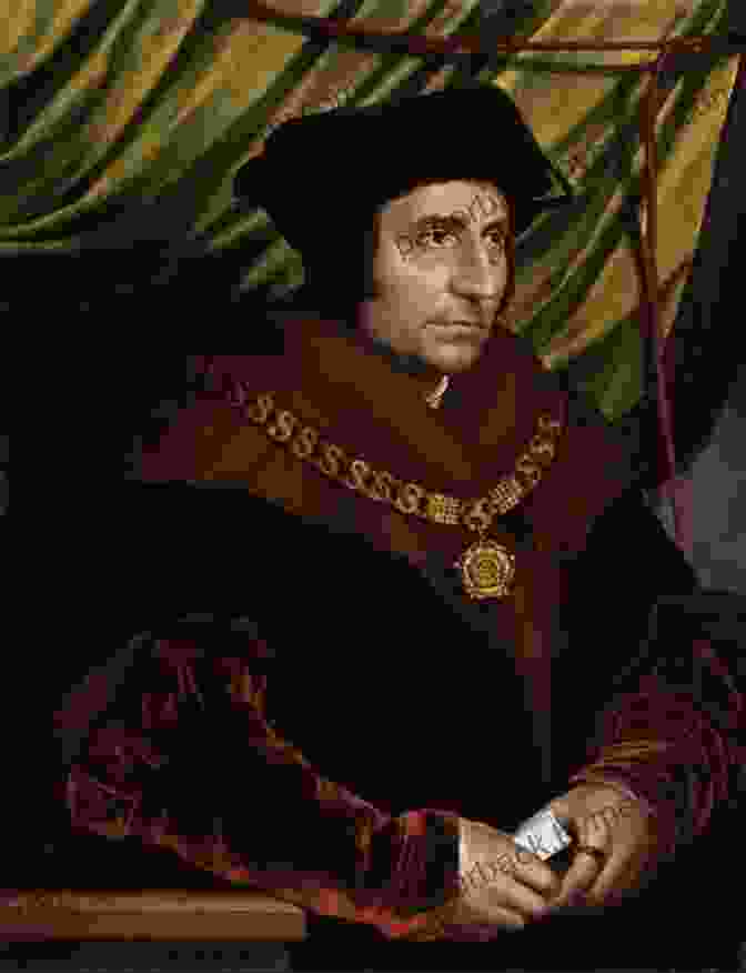 Portrait Of Thomas More, A Man With A Gentle Expression, Wearing A Black Cap And Gown. The Life Of Thomas More