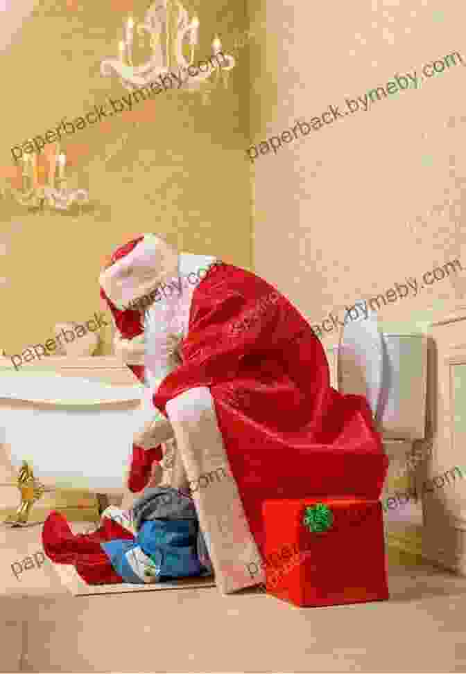 Santa Claus Sitting On A Toilet, Looking Perplexed Twas The Night Before Christmas (and Santa Needed A Poo)