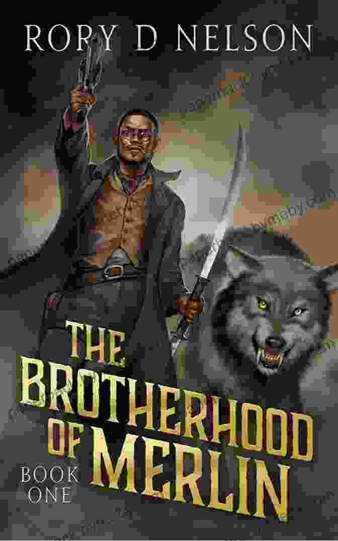 The Brotherhood Of Merlin Book Cover, Featuring A Group Of Young Wizards In An Ancient Forest The Brotherhood Of Merlin: Three: The Test Of Ostra