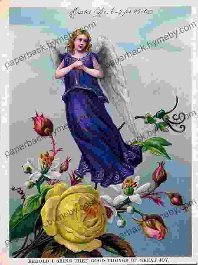 The Easter Angel Book Cover Depicts A Young Girl Standing In A Field Of Flowers, With A Radiant Angel Hovering Above Her. THE EASTER ANGEL