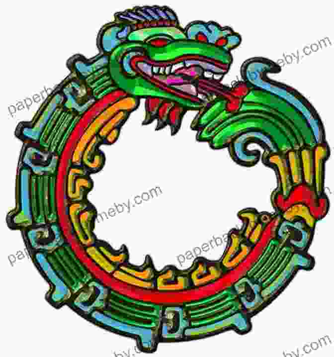 The Iconic Symbol Of Quetzalcoatl, A Feathered Serpent Entwined Around A Circular Ornament, Symbolizing His Divine Power And Wisdom The Legend Of The Maize: Quetzalcoatl And The Corn Plant An Aztec Legend