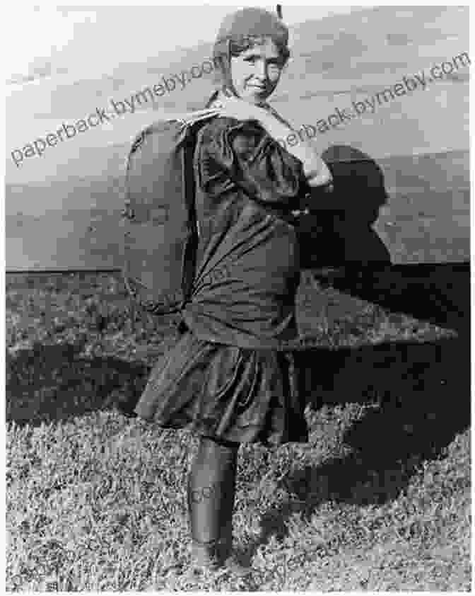 Tiny Broadwick Posing With Her Parachute Tiny Broadwick: The First Lady Of Parachuting