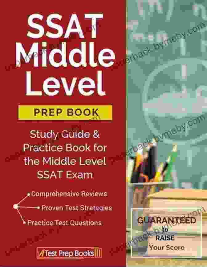 Verbal Practice Tests For The SSAT Middle Book Cover, Featuring A Student Studying With Books And Pencils 7 Verbal Practice Tests For The SSAT Middle