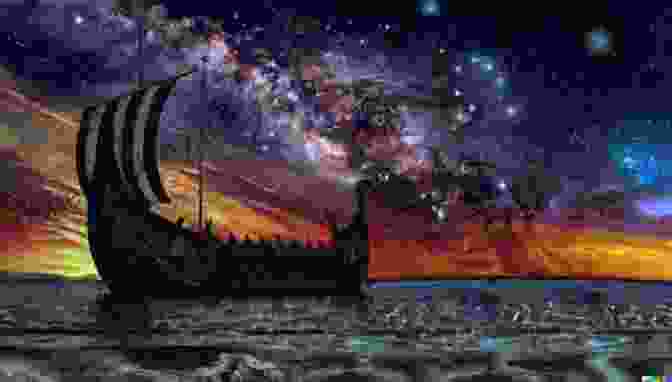 Viking Lullaby Book Cover, Featuring A Viking Longship Sailing Under A Starry Night Sky Viking Lullaby Michelle Forbes